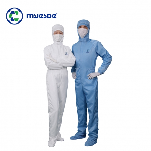 四连体直拉连帽连鞋无尘服